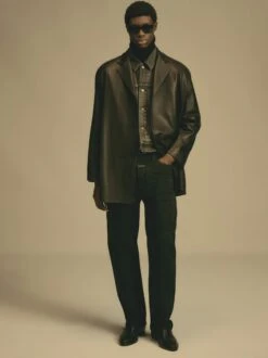 Fear Of God Leather Relaxed Blazer -Fearless Fashion House 0016 Look2