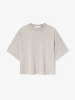 Essentials Womens Boxy Tee -Fearless Fashion House 125SP255890FW WOMENS BOXY TEE HEATHER STONE 1