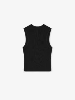 Essentials Womens Rib Tank -Fearless Fashion House 125SP257080FW WOMENS RIB TANK JET BLACK 2
