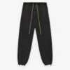 Essentials Textured Nylon Trackpant -Fearless Fashion House 130BT244550F MILITARY TEXTURED NYLON TRACKPANT BLACK 1