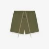 Essentials Bonded Nylon Soccer Short -Fearless Fashion House 160BT244375F BONDED NYLON SOCCER SHORT MILITARY 1