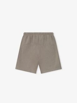 Essentials Relaxed Fleece Sweatshort With Piping -Fearless Fashion House 160SP254550F BASKETBALL FLEECE SHORT HOMESTEAD HEATHER TONAL PIPING 2