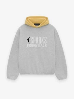 Essentials Sparks Hoodie -Fearless Fashion House 192AL246308F SPARKS ESSENTIALS HOODIE LIGHT HEATHER TUSCAN 1