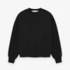 Essentials Classic Crewneck Sweatshirt -Fearless Fashion House 192AS252040 CLASSIC FIT FLEECE CREWNECK JET BLACK 1