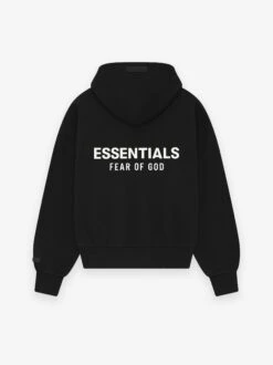 Essentials Classic Hoodie -Fearless Fashion House 192AS254780F CLASSIC FIT FLEECE ZIP UP HOODIE JET BLACK 2 cb9761d3 82a0 45e8 93eb 0bf0ae541bda