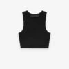 Essentials Womens Waffle Sport Tank -Fearless Fashion House 192BT247220FW WAFFLE SPORT TANK BLACK 1