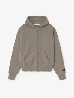 Essentials Classic Fleece Zip-Up Hoodie -Fearless Fashion House 192SP254780F CLASSIC FIT ZIP UP HOODIE HOMESTEAD HEATHER 1