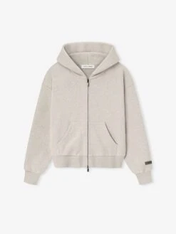 Essentials Womens Classic Fleece Zip-Up Hoodie -Fearless Fashion House 192SP255090FW WOMENS CLASSIC FIT ZIP UP HOODIE HEATHER STONE 1