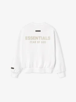 Essentials Womens Classic Fleece Crewneck -Fearless Fashion House 192SP255550FW WOMENS CLASSIC FIT CREWNECK CLOUD WHITE 2