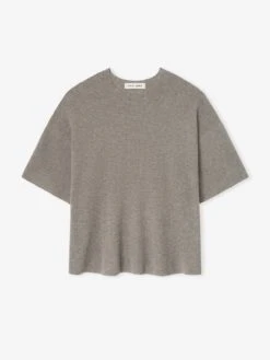 Essentials Waffle Short Sleeve Sweater -Fearless Fashion House 192SP256150F WAFFLE SHORT SLEEVE TEE HOMESTEAD HEATHER 1