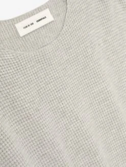 Essentials Waffle Crewneck Sweater -Fearless Fashion House 192SP256160F WAFFLE LONG SLEEVE CREWNECK SWEATER HEATHER STONE 3