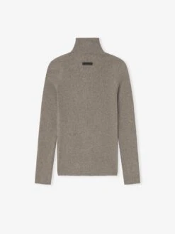 Essentials Womens Soft Rib Knit Zip-Up Jacket -Fearless Fashion House 192SP257480FW SOFT RIB 2 WAY ZIP UP JACKET HOMESTEAD HEATHER 2