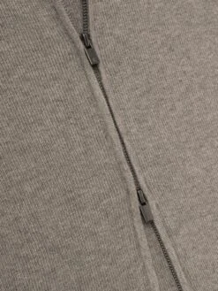 Essentials Womens Soft Rib Knit Zip-Up Jacket -Fearless Fashion House 192SP257480FW SOFT RIB 2 WAY ZIP UP JACKET HOMESTEAD HEATHER 3