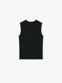 Essentials Womens Soft Rib Knit Tank 12 Essentials Womens Soft Rib Knit Tank -Fearless Fashion House 192SP257790FW SOFT RIB TANK JET BLACK 2