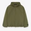 Essentials Bonded Nylon Hooded Bomber -Fearless Fashion House 202BT244885F BONDED NYLON HOODED BOMBER MILITARY 1