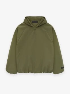 Essentials Bonded Nylon Hooded Bomber