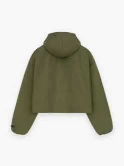 Essentials Womens Bonded Nylon Hooded Anorak -Fearless Fashion House 202BT245270FW BONDED NYLON HOODED ANORAK MILITARY 2