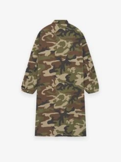 Essentials Military Nylon Trench Jacket -Fearless Fashion House 202BT246408F MILITARY NYLON TRENCH JACKET WOODLAND CAMO 2