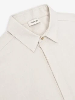Fear Of God Cotton Wool Oxford Classic Short Sleeve Shirt -Fearless Fashion House ClassicSsShirt FG25FW60 608OXF 120 Ivory 3