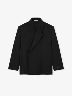 Fear Of God Satin Wool Double Breasted Blazer -Fearless Fashion House DoubleBreastedBlazer FG25FW62 622WSA 001 Black 1