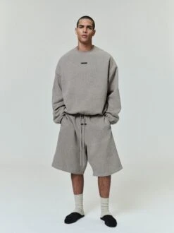 Essentials Relaxed Fleece Sweatshort With Piping