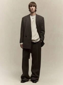 Fear Of God Heavy Wool Drawstring Wide Leg Pant -Fearless Fashion House Eternal V2 LOOK 08 000220 3 4Crops