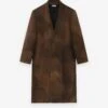 Fear Of God Leather Lapelless Coat -Fearless Fashion House FG24FW30 6241NUB LEATHER LAPELLESS COAT MOCHA 1