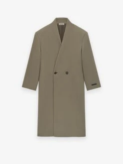 Fear Of God Melton Wool Lapelless Coat -Fearless Fashion House FG24FW30 624MEL LAPELLESS COAT WOOD 1