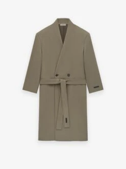 Fear Of God Melton Wool Lapelless Coat -Fearless Fashion House FG24FW30 624MEL LAPELLESS COAT WOOD 2