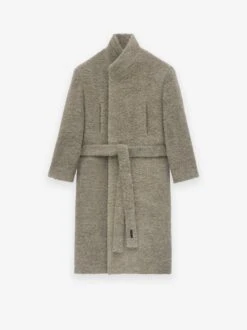 Fear Of God Wool Boucle Stand Collar Overcoat -Fearless Fashion House FG24FW30 636WOB STAND COLLAR RELAXED OVERCOAT WOOD 2 46e19ee9 f2d2 45bc 9161 1230b609cfad