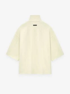 Fear Of God Double Wool Cashmere Short Sleeve Jacket -Fearless Fashion House FG24FW30 639DOC HIGH NECK SHORT SLEEVE JACKET LEMON CREAM 2
