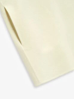 Fear Of God Double Wool Cashmere Short Sleeve Jacket -Fearless Fashion House FG24FW30 639DOC HIGH NECK SHORT SLEEVE JACKET LEMON CREAM 3