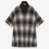 Fear Of God Alpaca Polo Collar Poncho -Fearless Fashion House FG24FW30 6591ALW POLO COLLAR PONCHO BLACK CREAM 1