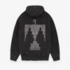 Fear Of God French Terry Thunderbird Hoodie 2 Fear Of God French Terry Thunderbird Hoodie -Fearless Fashion House FG24FW50 8205EGTER OVERLAPPED HOODIE EAGLE GREY PRINT BLACK 2