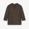 Fear Of God Brushed Wool Cashmere Lapelless Blazer -Fearless Fashion House FG24FW60 615DWC RELAXED LAPELLESS BLAZER MOCHA 1 2966b50d 7927 4174 95db 00a1d1e5603b
