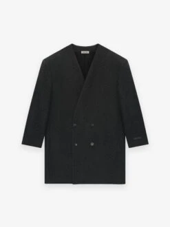 Fear Of God Wool Flannel Long Relaxed Lapelless Blazer