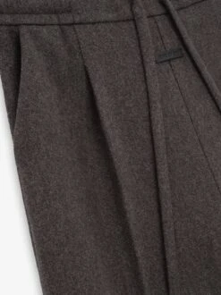 Fear Of God Heavy Wool Drawstring Wide Leg Pant -Fearless Fashion House FG2E40 407 MELANGEMOCHA DRAWSTRINGWIDELEGPANT 3