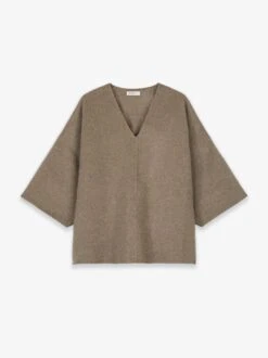 Wool Cashmere V-Neck Lounge Tee