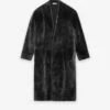 Fear Of God Shearling Lapelless Overcoat -Fearless Fashion House FG830 2152SSH SHEARLING LAPELLESS OVERCOAT BLACK 1