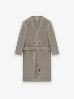 Fear Of God Alpaca Herringbone Lapelless Coat 10 Fear Of God Alpaca Herringbone Lapelless Coat -Fearless Fashion House FG830 215BLW LAPELLESS OVERCOAT DOVE GREY 2