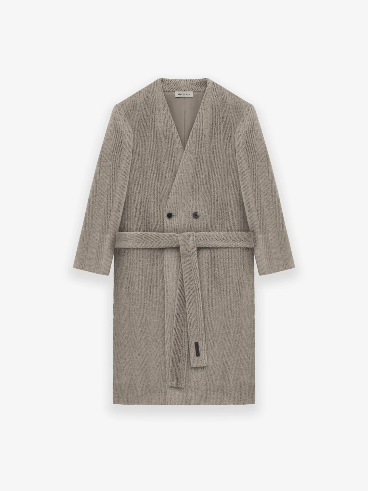 Fear Of God Alpaca Herringbone Lapelless Coat 5 Fear Of God Alpaca Herringbone Lapelless Coat - Image 3