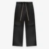 Fear Of God Neoprene Knee Pleat Wide Leg Pant -Fearless Fashion House FG840 318PCN KNEE PLEAT WIDE LEG PANT BLACK 1