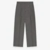 Fear Of God Double Cotton Wool Wide Leg Trousers -Fearless Fashion House FG840 399DFW SINGLE PLEAT WIDE LEG TROUSERS TITANIUM 1