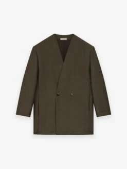 Fear Of God Wool Silk Relaxed Lapelless Blazer