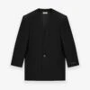 Fear Of God Wool Gabardine Lapelless Suit Jacket 1 Fear Of God Wool Gabardine Lapelless Suit Jacket -Fearless Fashion House FG860 333GRB LAPELLESS SUIT JACKET BLACK 1