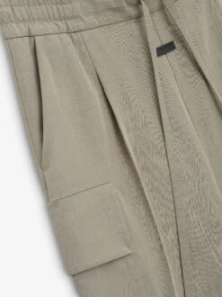 Fear Of God Nylon Wool Wide Leg Cargo Pant -Fearless Fashion House FGE240 402HNW WIDELEGCARGOPANT MELANGEBEIGE 3