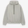 Fear Of God Eternal Half Zip Hoodie 2 Fear Of God Eternal Half Zip Hoodie -Fearless Fashion House FGE250 51311FLC ETERNALHALFZIPHOODIE DOVEGREY 1