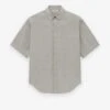Fear Of God Short Sleeve Oxford Shirt 1 Fear Of God Short Sleeve Oxford Shirt -Fearless Fashion House FGE250 578OXF SHORTSLEEVEOXFORDSHIRT MELANGEDOVEGREY 1