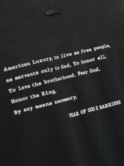 Fear Of God Off Black "American Luxury" S/S Tee -Fearless Fashion House FGXBA10 105HER AMERICAN LUXURY SS TEE OFF BLACK 4