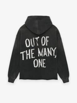 Fearless Fashion House -Fearless Fashion House FGXBA30 303FLC OUT OF MANY ONE HOODIE OFF BLACK 2